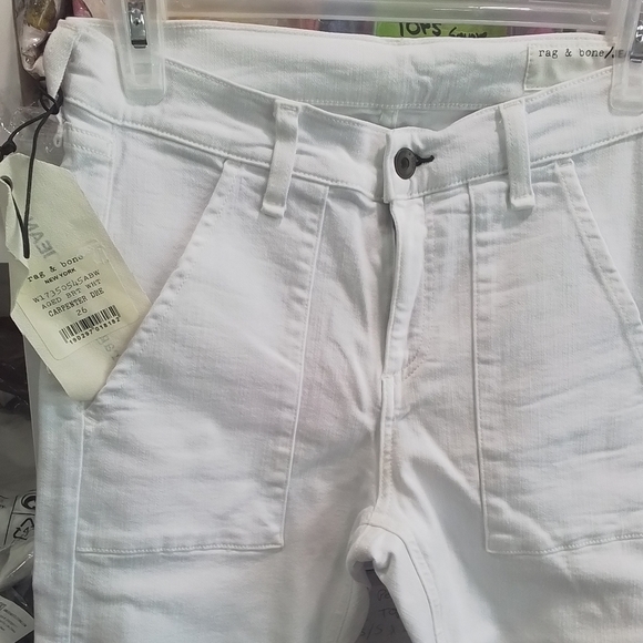 Rag & Bone The Dre Carpenter Jeans in Aged Bright White 26 NWT - Picture 5 of 14